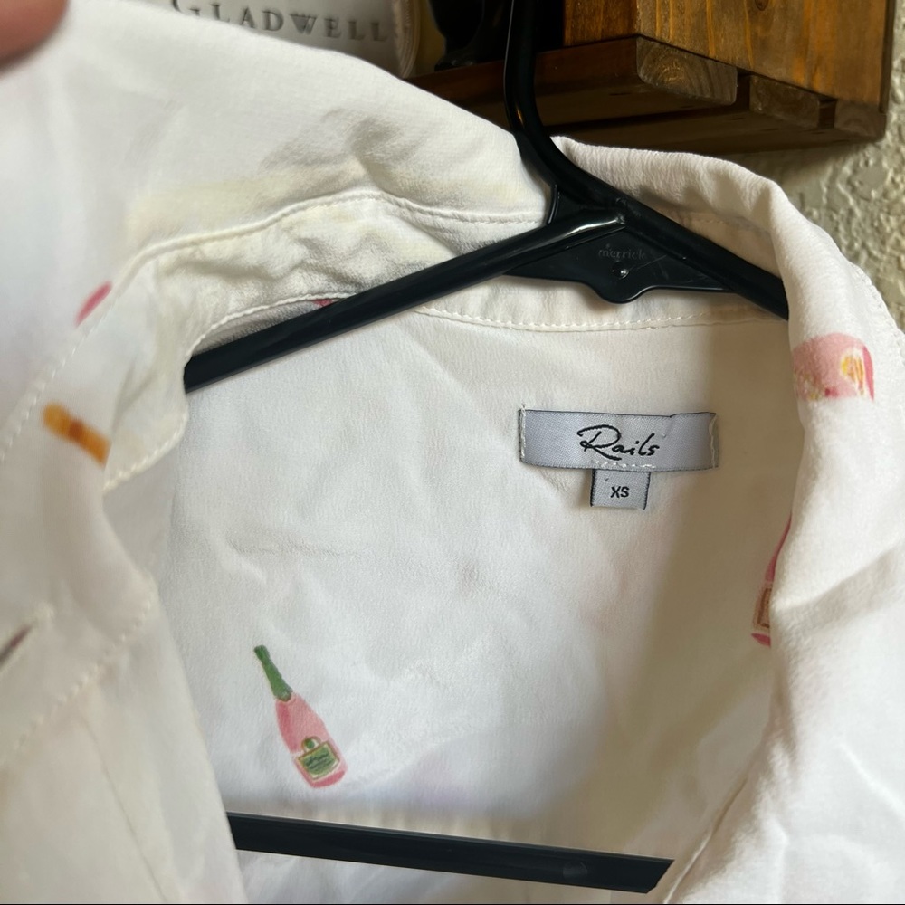 RAILS Rosé Silk Blouse XS - Picture 9 of 14
